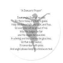 A Dancer's Prayer Sticker