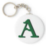 A (dark green) Monogram Keychain