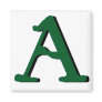 A (dark green) Monogram Magnet