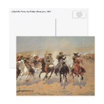 A Dash For Timber by Remington, Vintage Cowboys Postcard