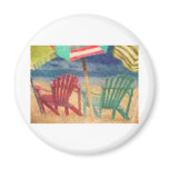 A Day At The Beach Refrigerator Magnets