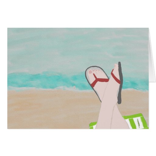 A Day at the Beach Note Card