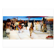 A Dedication to Bacchus by Sir Lawrence Alma Tadem Postcards