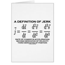 A Definition Of Jerk (Physics) Card