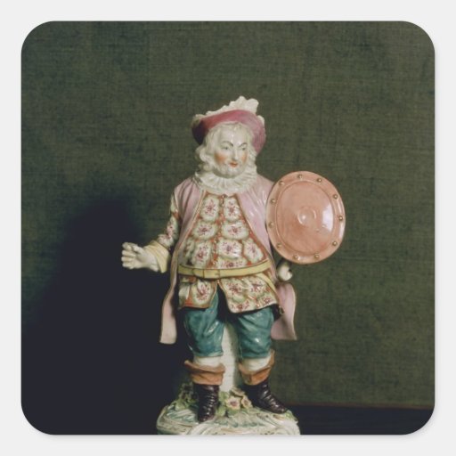 A Derby figure of Falstaff Square Stickers