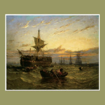 A Dismantled East Indianman in the Thames Estuary, posters