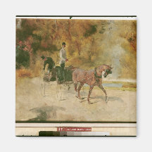 A Dog-Cart, 1880 Fridge Magnets