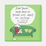 A Dog's Letter to Santa - Funny Christmas Cartoon Refrigerator Magnets