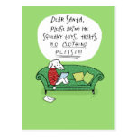 A Dog's Letter to Santa - Funny Christmas Cartoon Post Card