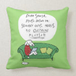 A Dog's Letter to Santa - Funny Christmas Design Throw Pillow