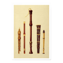 A double flageolet, a German flute, a bass recorde posters