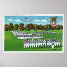 A Dress Parade, Cadet Band in the Distance Poster