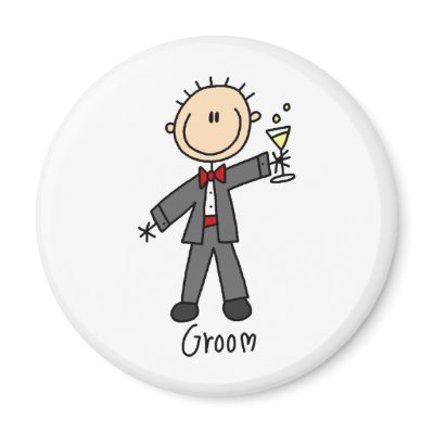 A Drink For The Groom Magnet by stick_figures
