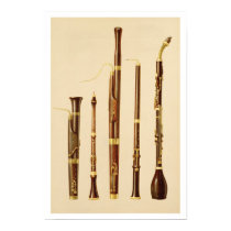 A dulcian, an oboe, a bassoon, an oboe da caccia a posters
