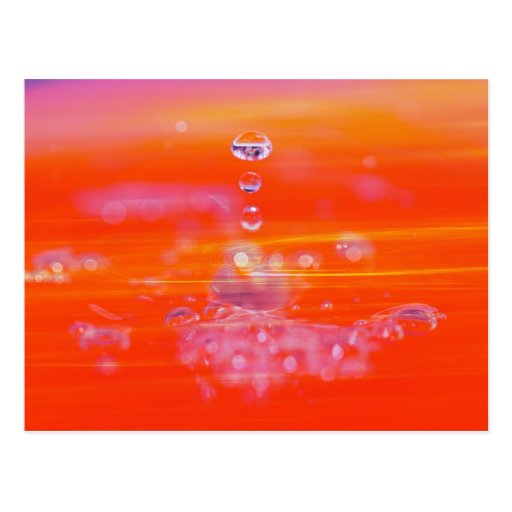 A dynamic water in red water with fire carte postale