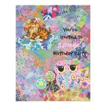 A Fabric Wonderland Birthday Party Invitation