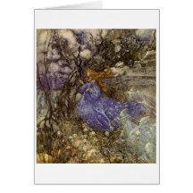 A Fairy in Blue Greeting Card
