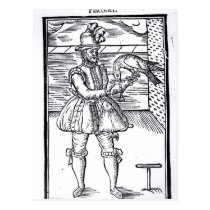 A Falconer with his Goshawk postcards