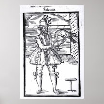 A Falconer with his Goshawk Poster