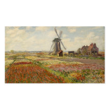 A Field of Tulips in Holland - Claude Monet Business Card Templates