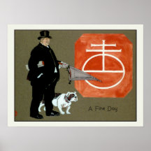 A Fine Day Vintage Dog Poster