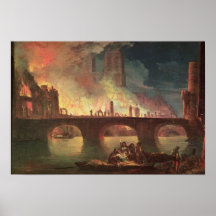 A Fire at the Hotel-Dieu in 1772 Posters