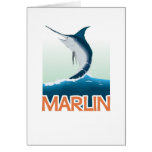 A fishing gift from sea: Shiny marlin Card