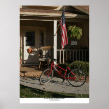 A Flag, a Bike, a Rocking Chair Poster