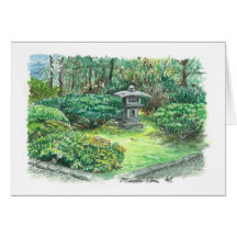 A flavour of an Asian garden Greeting Card