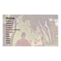 A Flute Concert By Spitzweg Carl Business Card Template