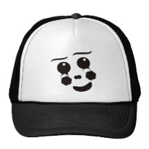 A fun whimsical clown face design graphic hat