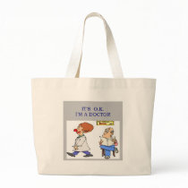 a funny doctor joke canvas bags