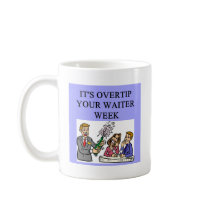 a funny waiter joke coffee mugs