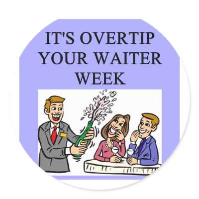 a funny waiter joke sticker by jimbuf