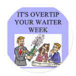 a funny waiter joke stickers