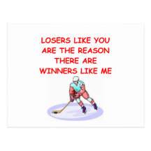 a funny winners and losers joke post card