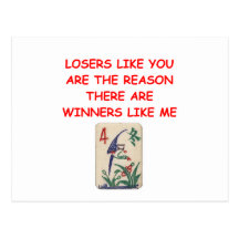 a funny winners and losers joke post card