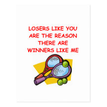 a funny winners and losers joke post cards