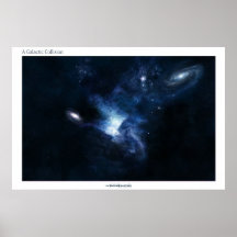 A Galactic Collision Poster