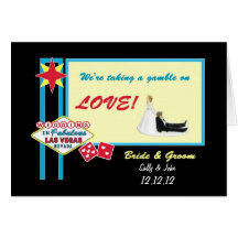 A gamble on LOVE Las Vegas Wedding Card