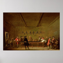 A Game of Billiards, c.1720-26 Print