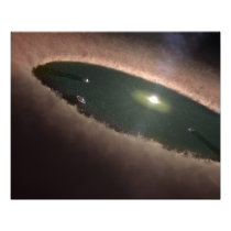 A gap in a protoplanetary, or planet-forming art photo
