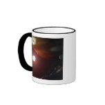 A gas giant planet orbiting a red dwarf star coffee mug