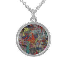 A girl in the painting necklace