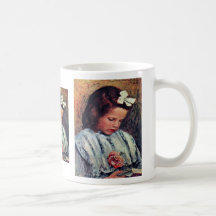 A Girl Reading By Pierre-Auguste Renoir Coffee Mug