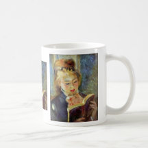 A Girl Reading By Pierre-Auguste Renoir Mugs
