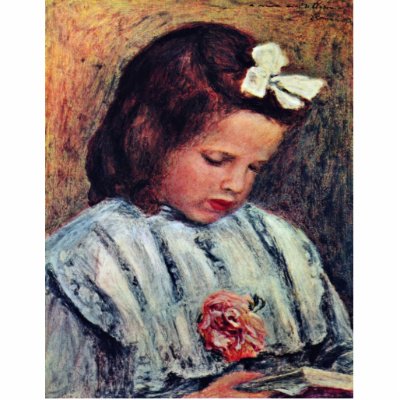 A Girl Reading By Pierre-Auguste Renoir Photo Cut Out by Artcollection