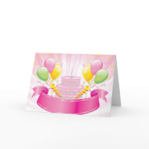 A Girls - Happy Birthday Card