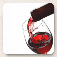 A Glass of Red Wine Beverage Coasters