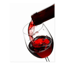 A Glass of Red Wine Postcard